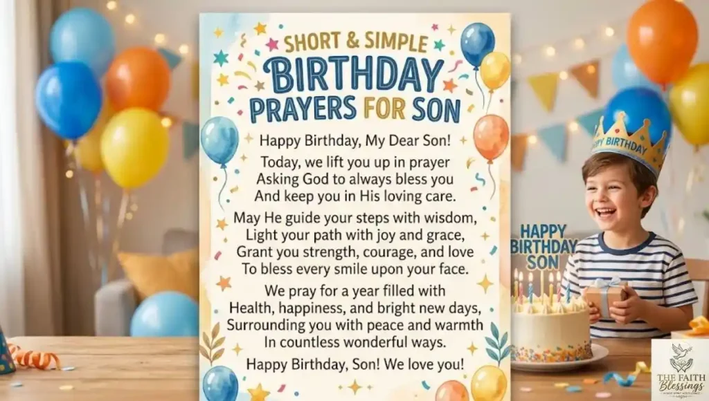 Short and Simple Birthday Prayers for Son
